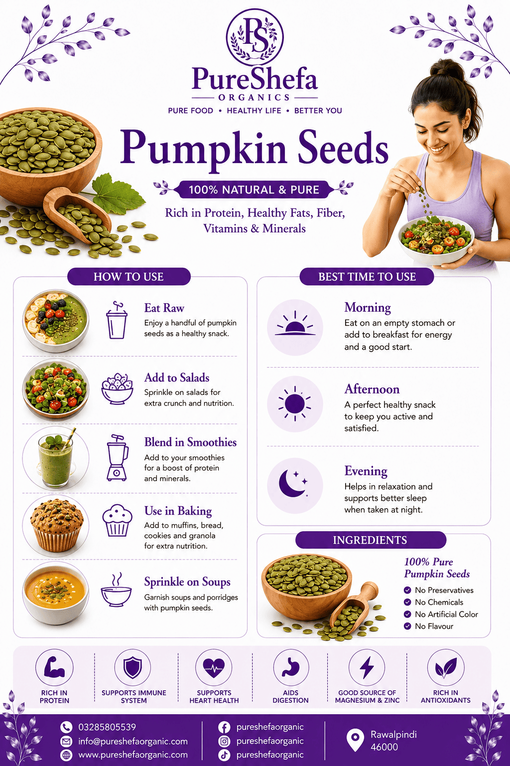 Pumpkin Seeds – 100% Organic, Natural & Premium Quality | Buy Online in Pakistan
