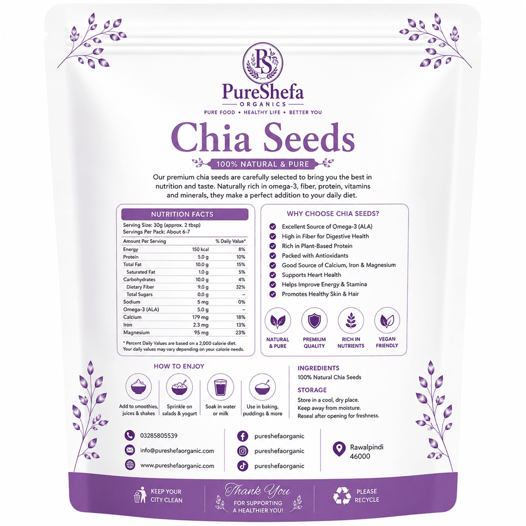 Chia Seeds – 100% Organic, Natural & Premium Quality | Buy Online in Pakistan