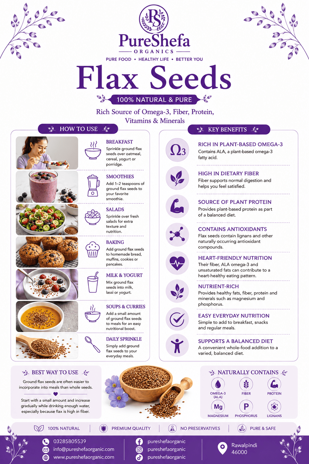 Flax Seeds – 100% Organic, Natural & Premium Quality | Buy Online in Pakistan