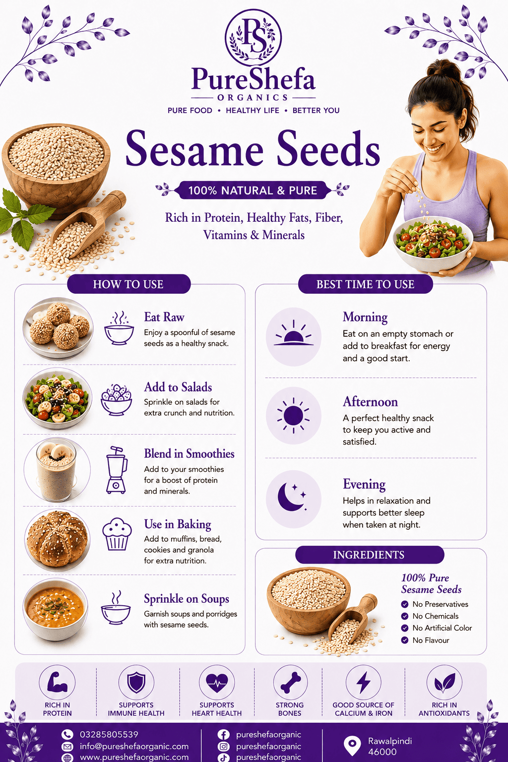 Sesame Seeds – 100% Organic, Natural & Premium Quality | Buy Online in Pakistan